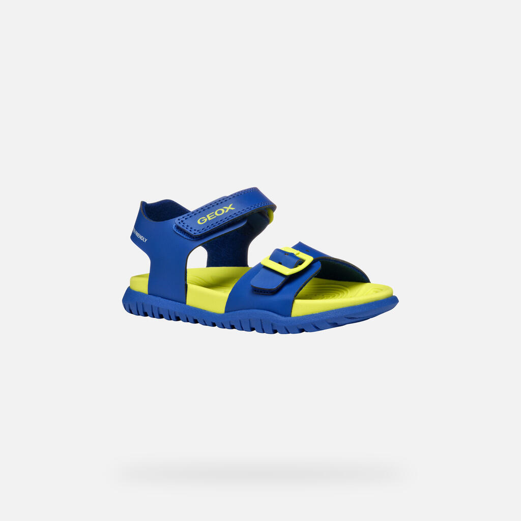 Sandales Garçon SANDAL FUSBETTO BOY Bleu Roi/Jaune Fluo 5/7