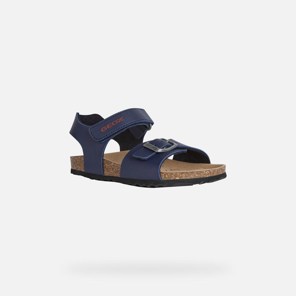 Sandales Garçon J GHITA BOY Bleu Marine/Rouge 3/7