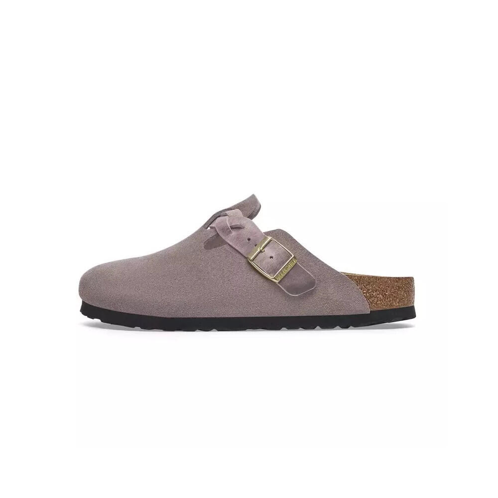 Birkenstock - Chausson Birkenstock Boston Suede Braided - Sandales - Bleu|noir - Decathlon