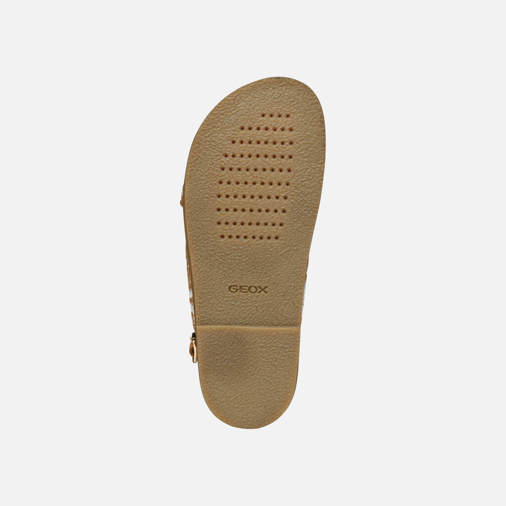 Sandales Femme D ADELASH Tabac/Blanc Cassé 7/7