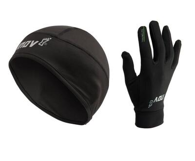 Train elite beanie & glove set - black