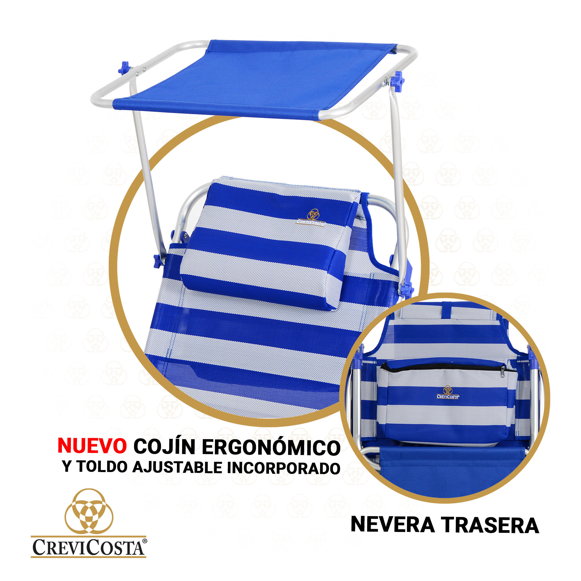 Silla de Aluminio 61x39x23/87 cm Tritón 2108 - CREVICOSTA. Marinera 3/7