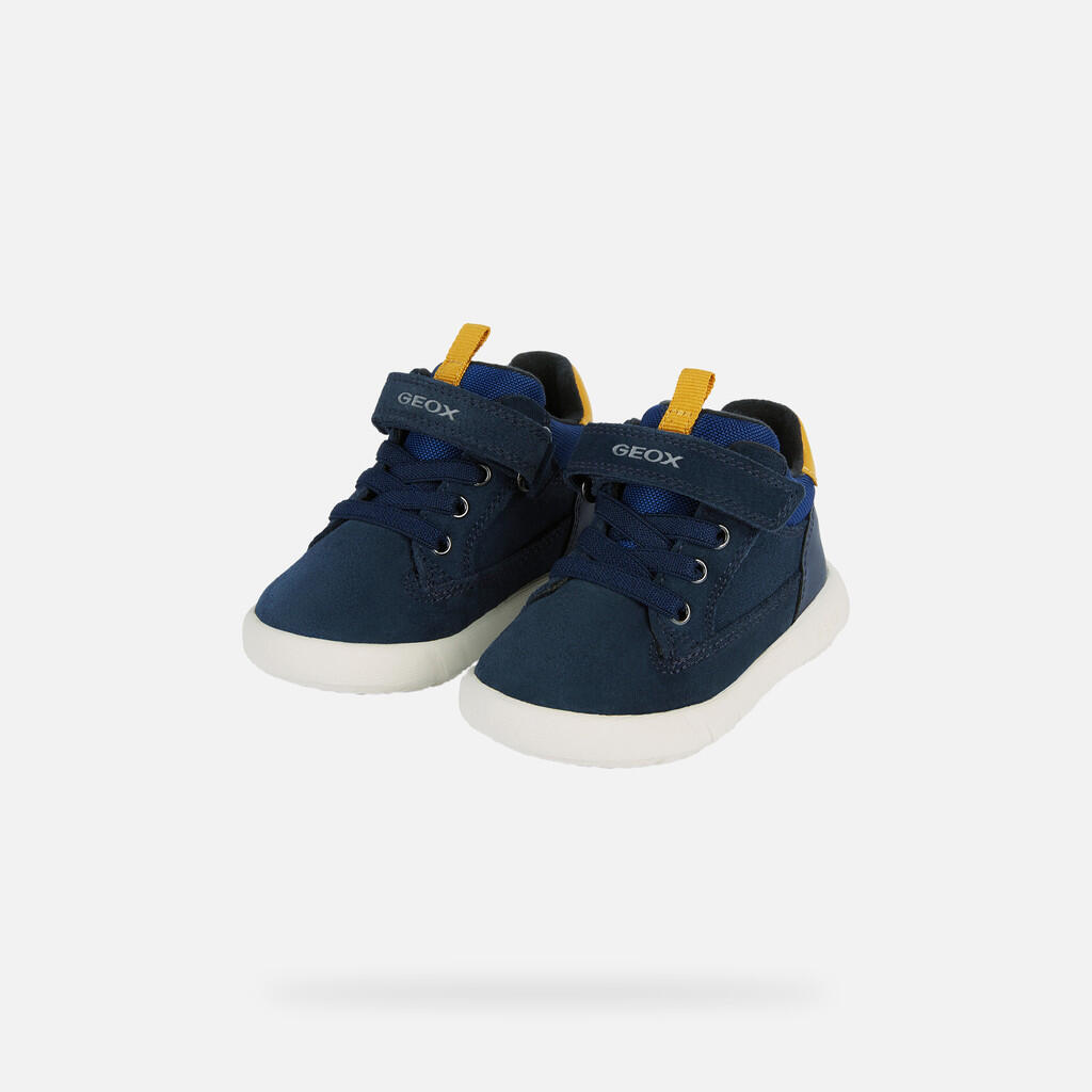 Bottines Bébé Garçon HYROO TODDLER BOY Bleu Marine/Ocre 3/7