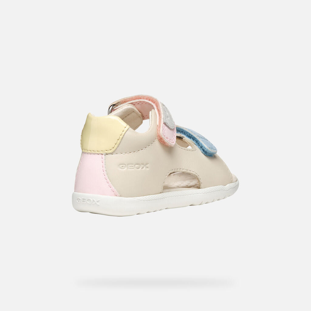 Premiers Pas Bébé Fille B SANDAL MACCHIA GIR Ivoire Clair/Jaune Clair 6/7