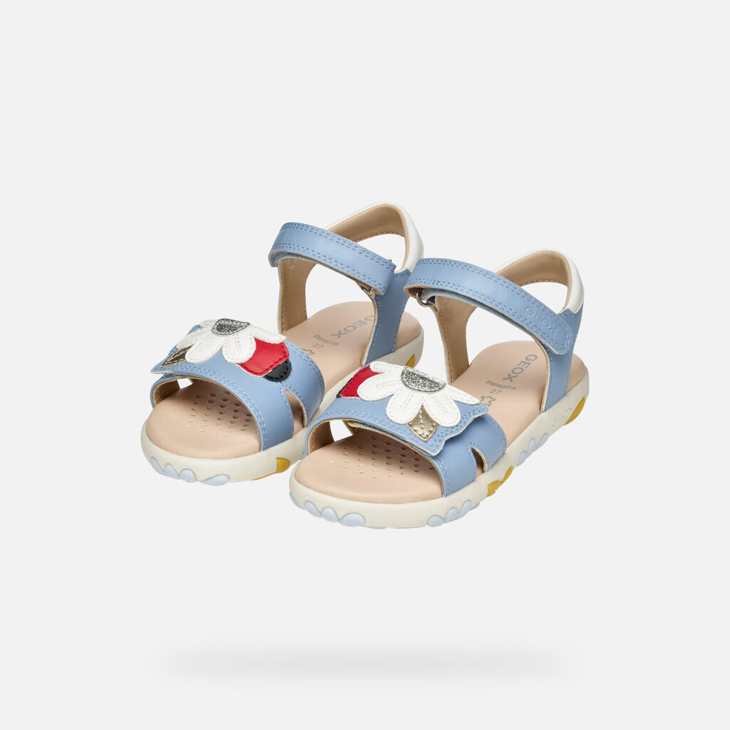 Sandały GEOX J SANDAL HAITI GIRL Niebieski 3/7