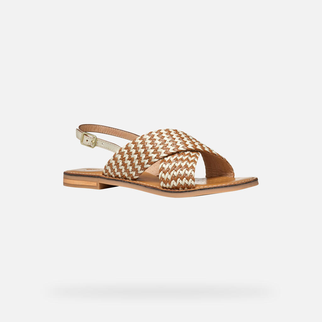 Sandales Femme MADDALUSIA C WOMAN Tabac/Blanc Cassé 3/7