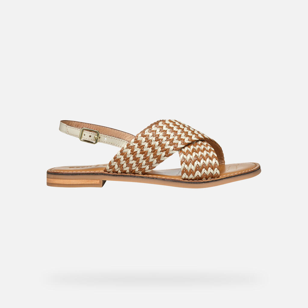 Sandales Femme MADDALUSIA C WOMAN Tabac/Blanc Cassé 2/7