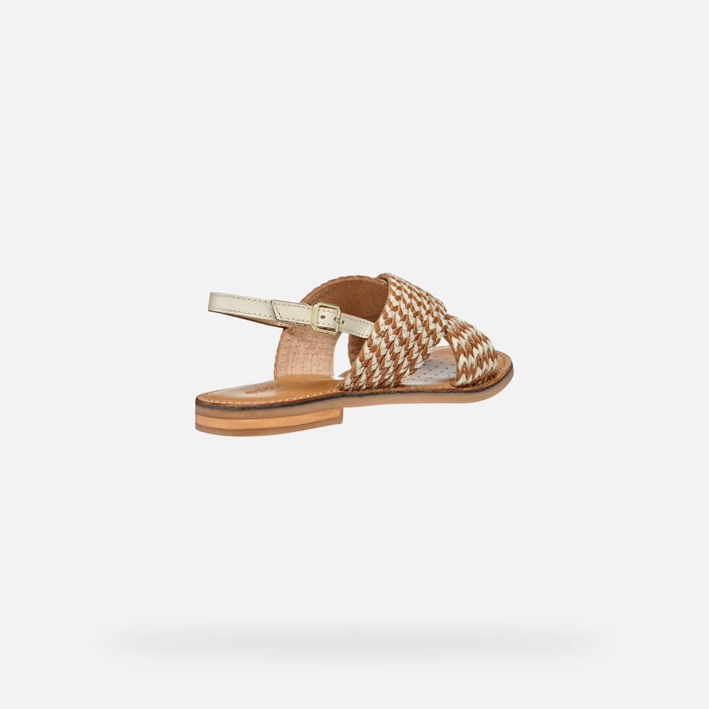 Sandales Femme MADDALUSIA C WOMAN Tabac/Blanc Cassé 5/7