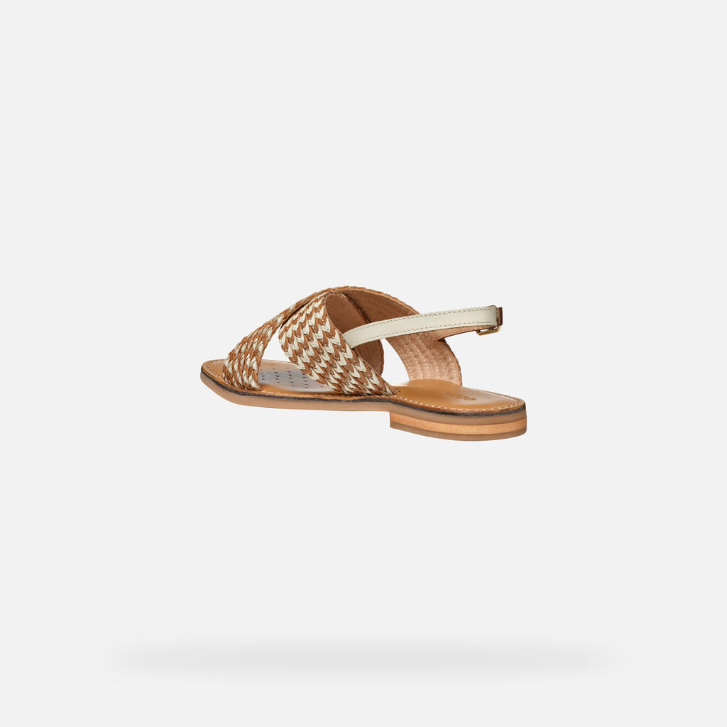 Sandales Femme MADDALUSIA C WOMAN Tabac/Blanc Cassé 4/7