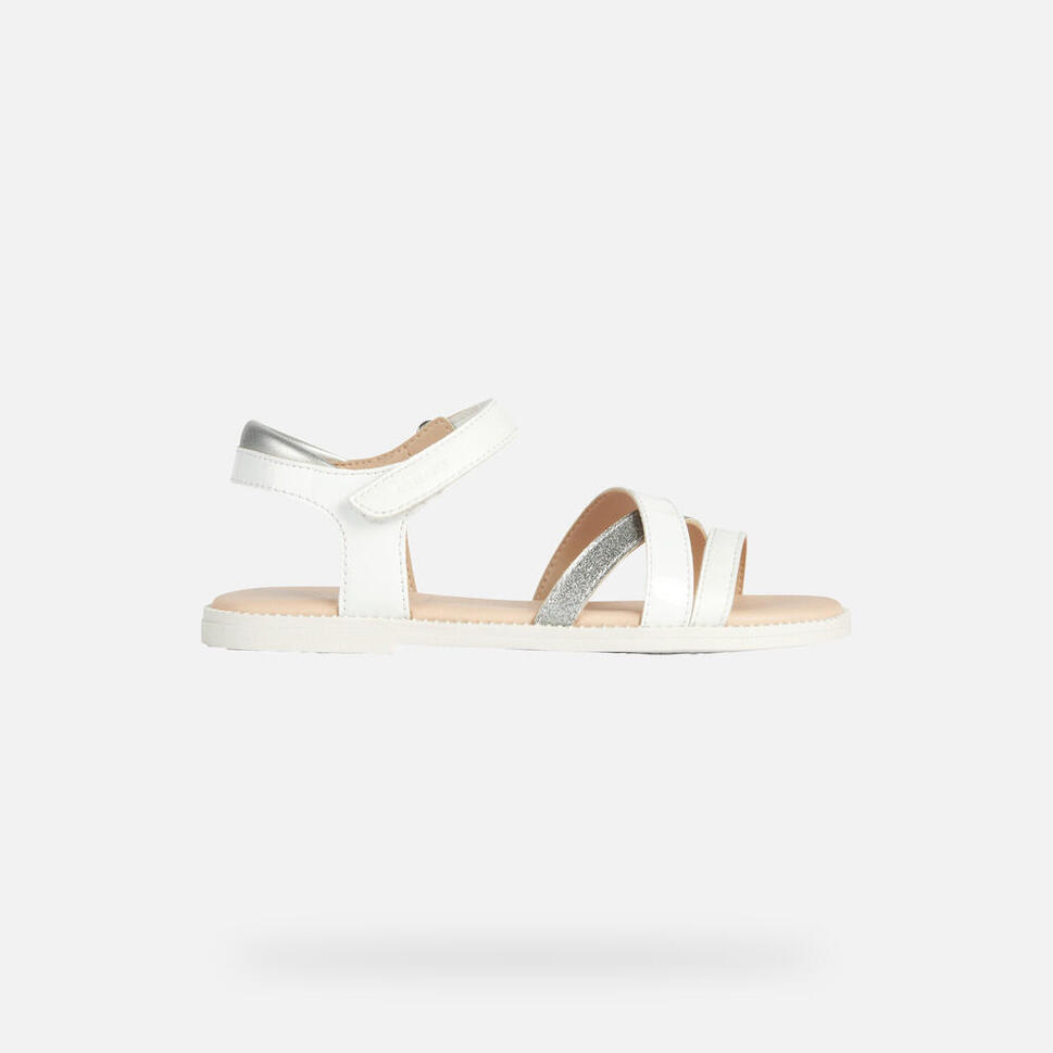 Sandały GEOX J SANDAL KARLY GIRL Biały