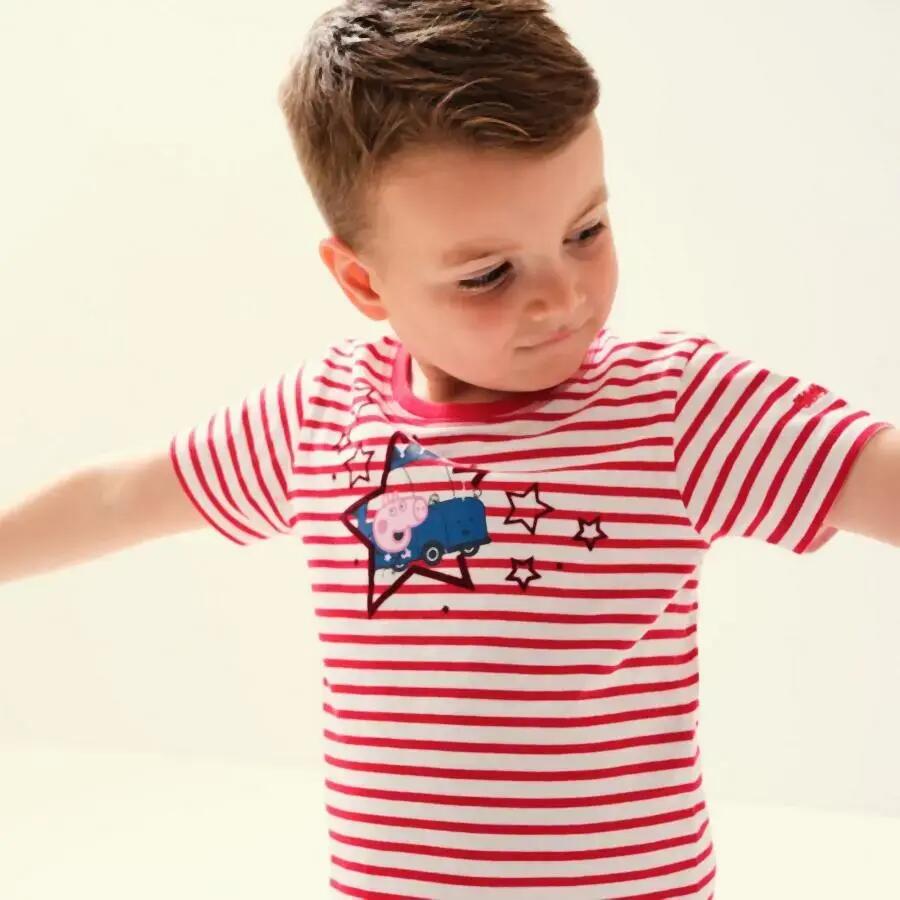 T-shirt w paski dla niemowląt Regatta Peppa Pig 2/3