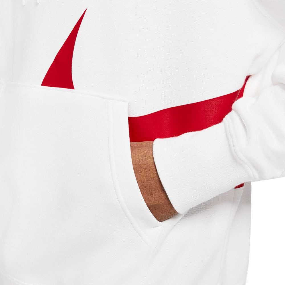 Haut à capuche Nike M NSW Swoosh blanc/rouge universitaire, taille XL 4/7