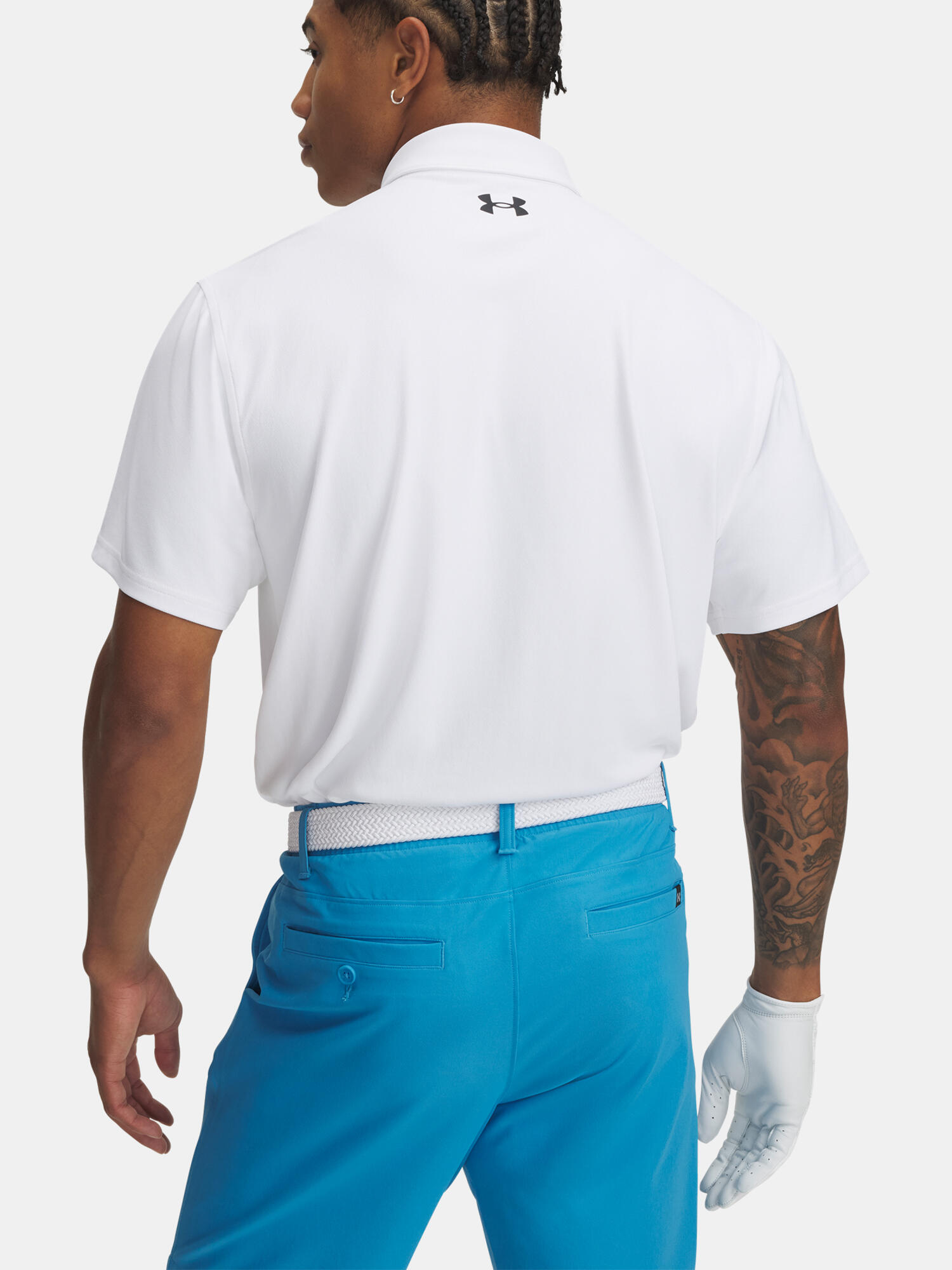 Polo da golf da uomo Under Armour T2G Pique, bianca 2/2