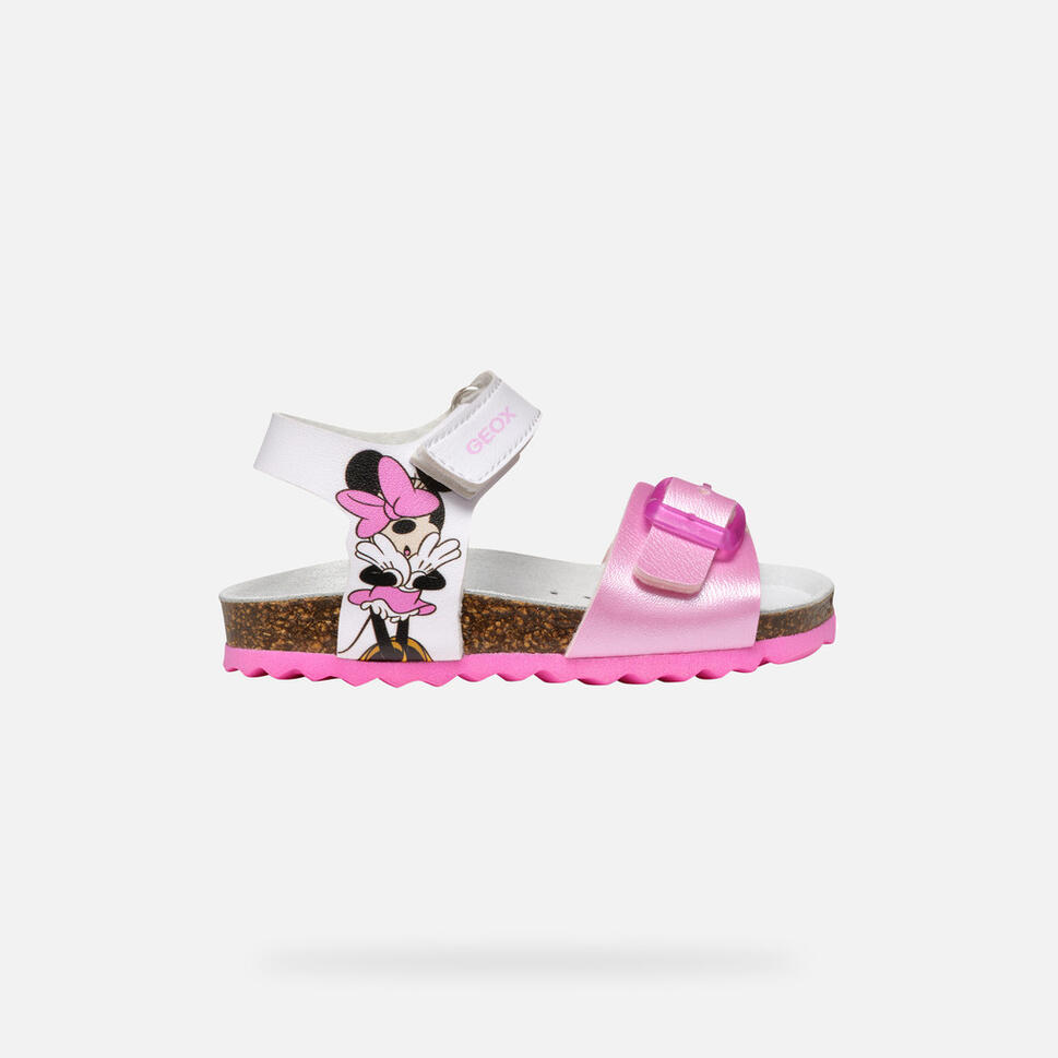 Sandały Geox Model B Sandal Chalki Girl Kolor Biały