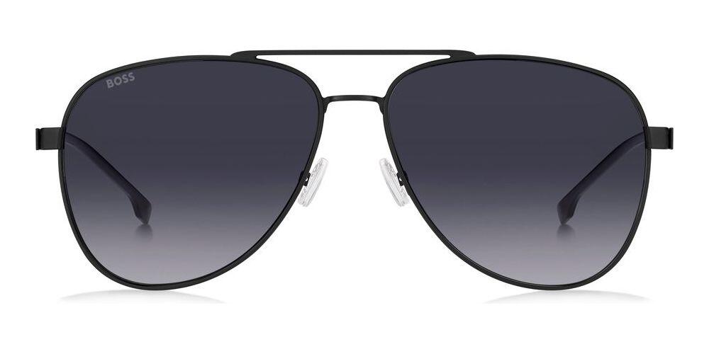 Occhiali Da Sole BOSS Uomo 0921/S – Nero/Grigio Blu, Montatura 55/17/145, Garanzia 2 Anni - 7