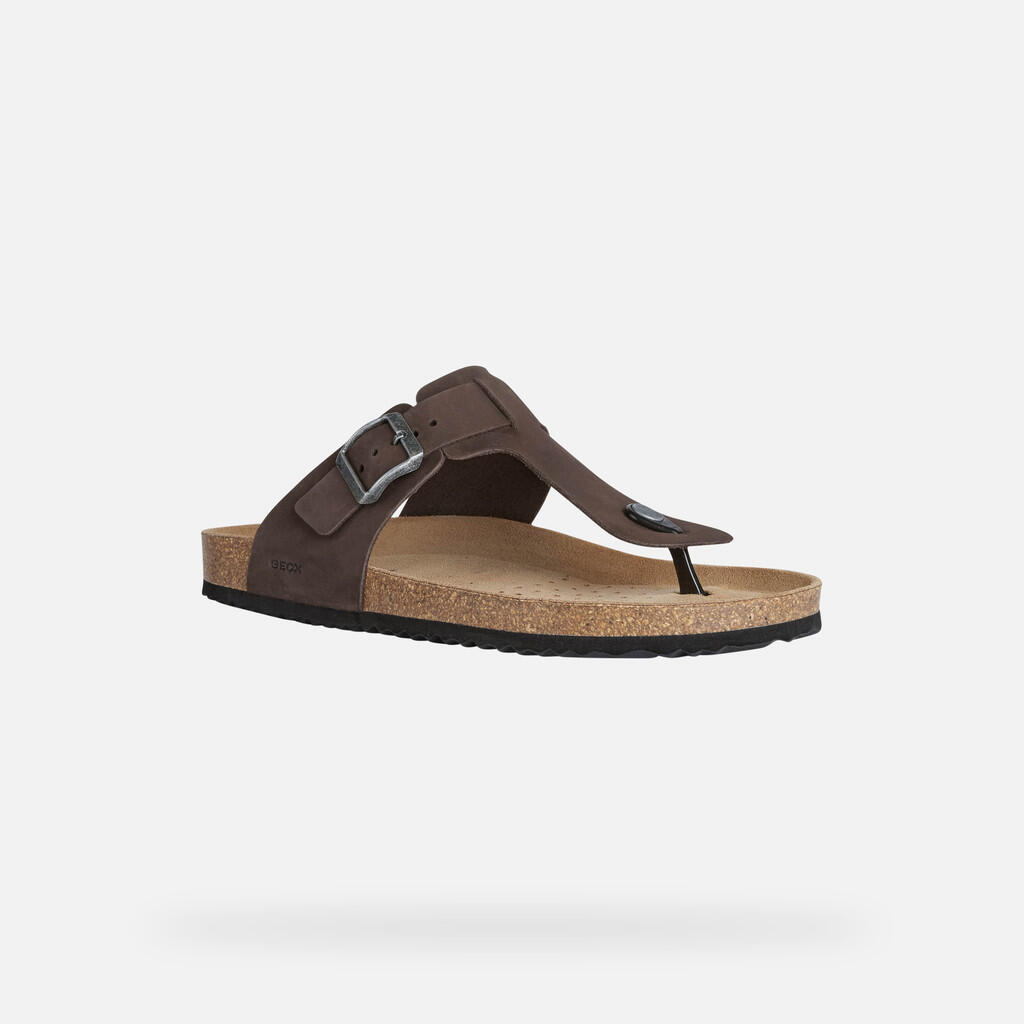 Sandales Homme U SANDAL GHITA Brun Foncé 3/7