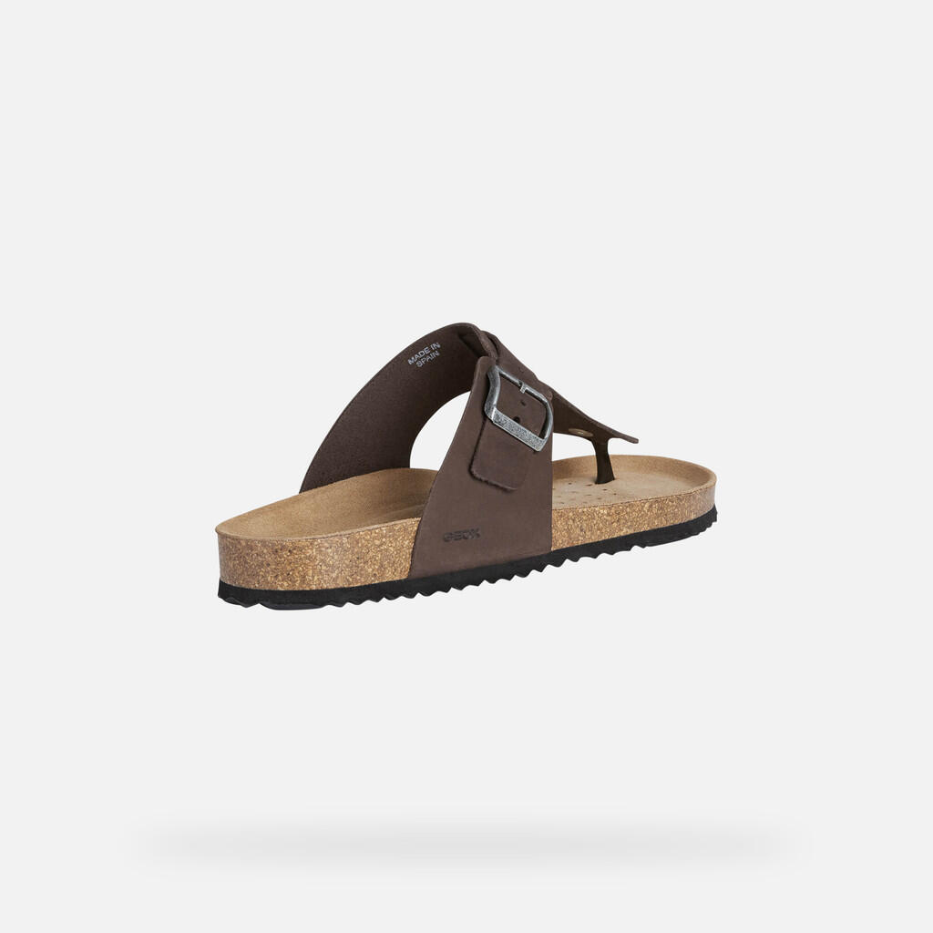Sandales Homme U SANDAL GHITA Brun Foncé 5/7