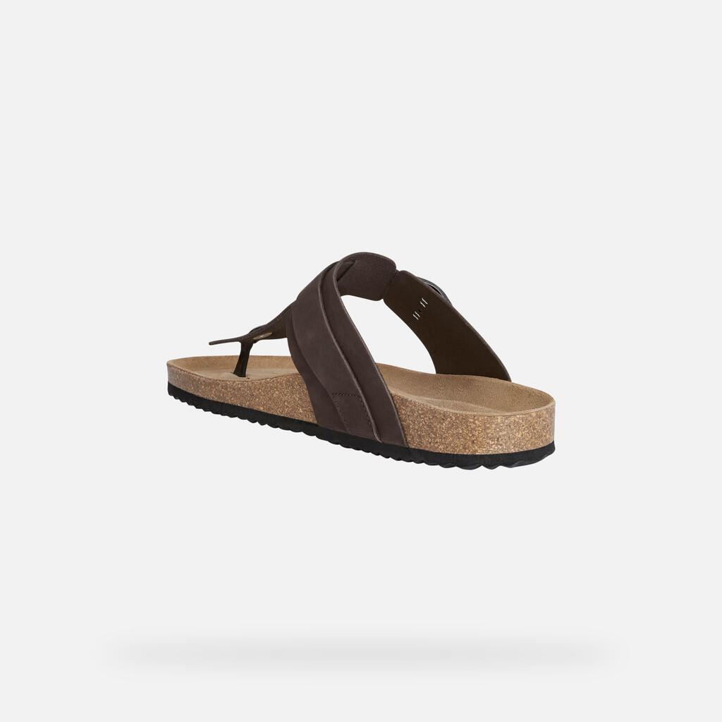 Sandales Homme U SANDAL GHITA Brun Foncé 4/7