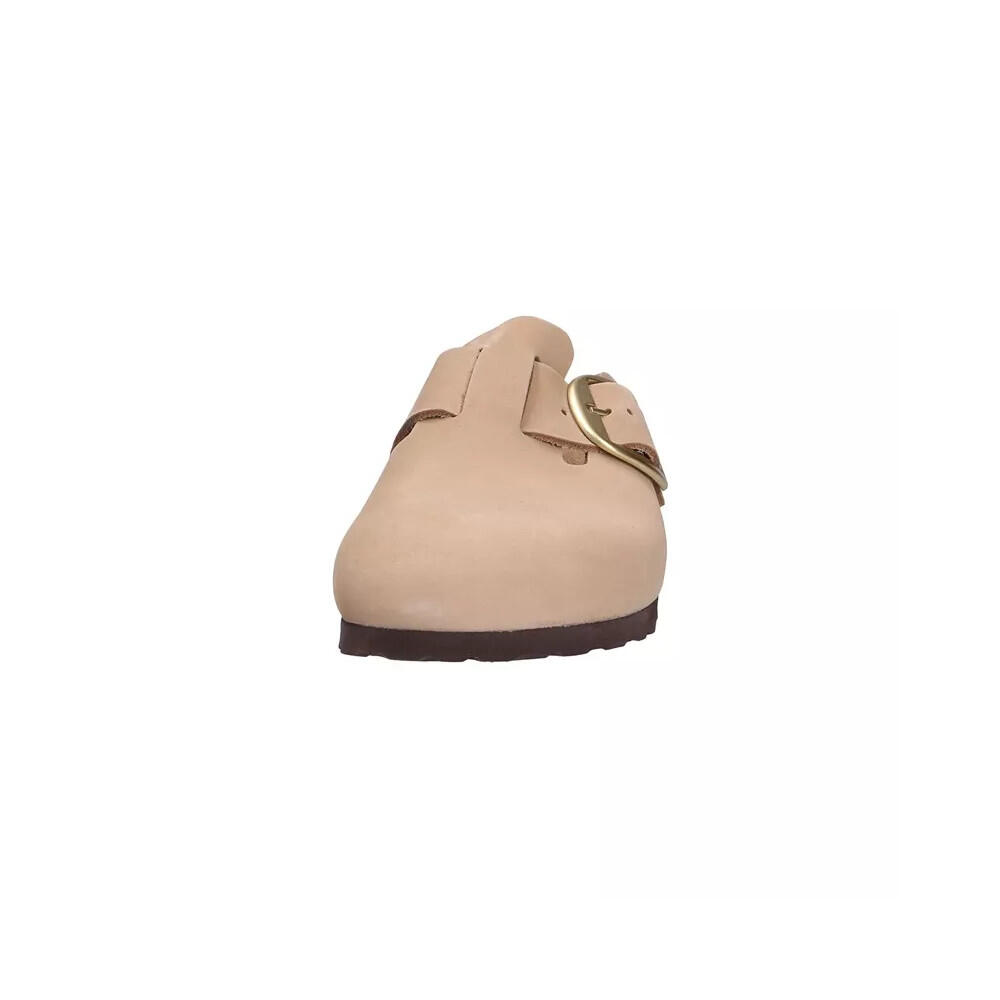 Chausson mule Birkenstock BOSTON BIG BUCKLE NUBUCK étroite 6/7