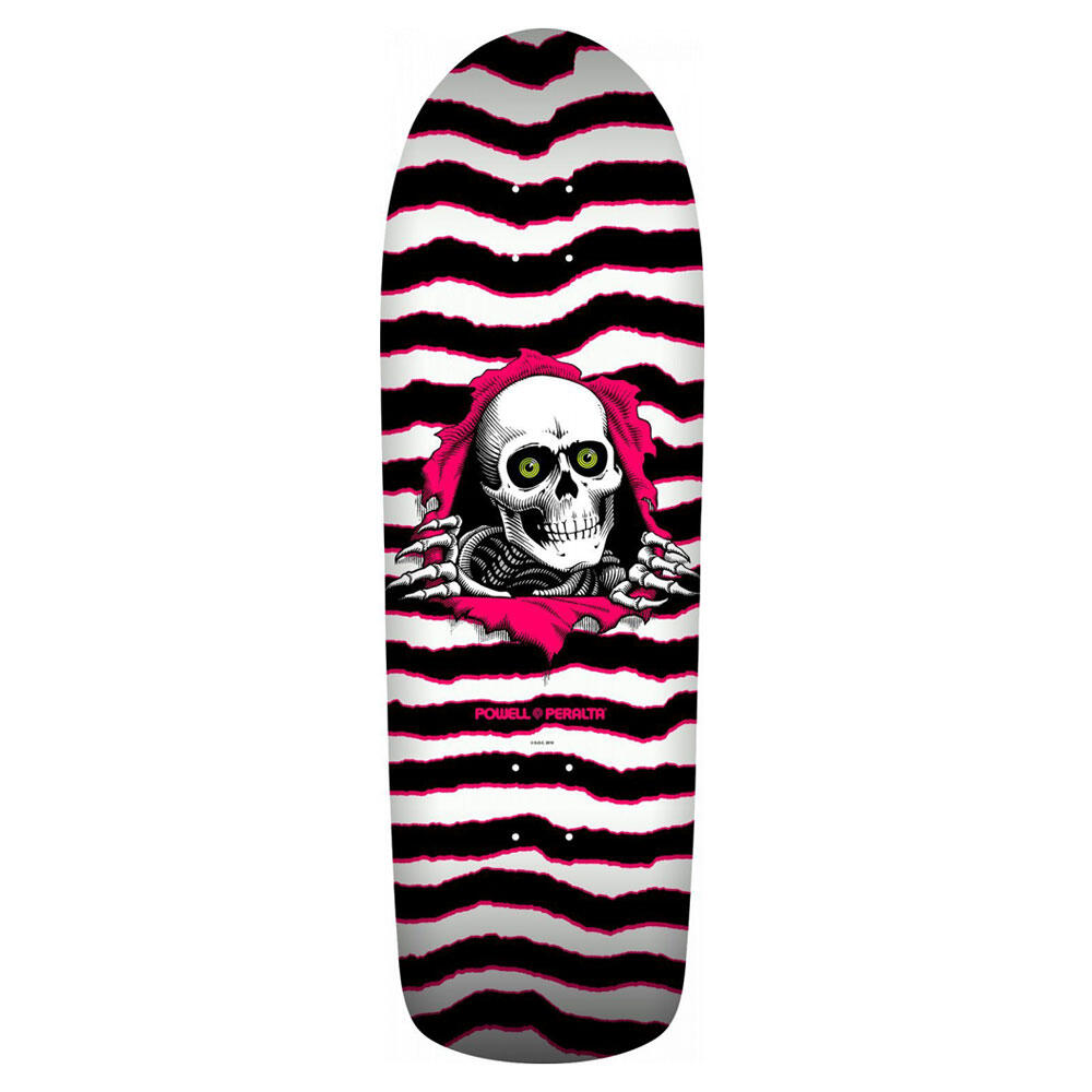 POWELL PERALTA Skateboard Deck Old School Powell Peralta Reissue Ripper White Pink 9.89''