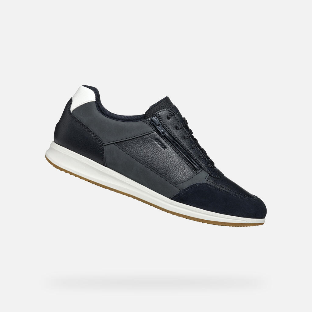 Geox - Baskets Homme Avery Man Bleu Marine - Chaussures De Sport - Bleu - 44 - Decathlon