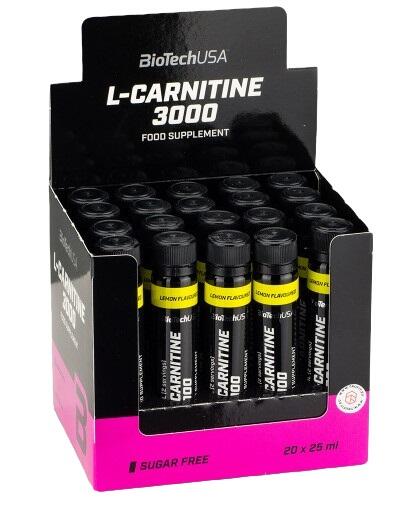 L-Carnitine 3000mg shot, 25ml, Lemon (20bottles/ 1 box)