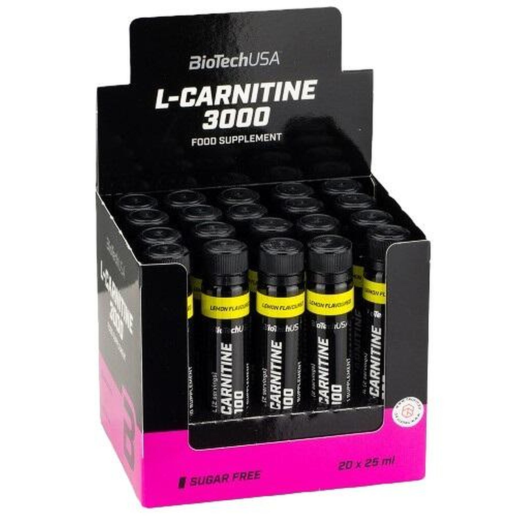L-Carnitine 3000mg shot, 25ml, Lemon (20bottles/ 1 box)