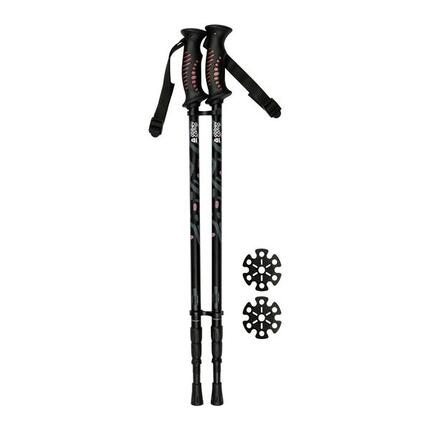 Ensemble canne de marche - Réglable avec précision de 63 à 135 cm - Noir