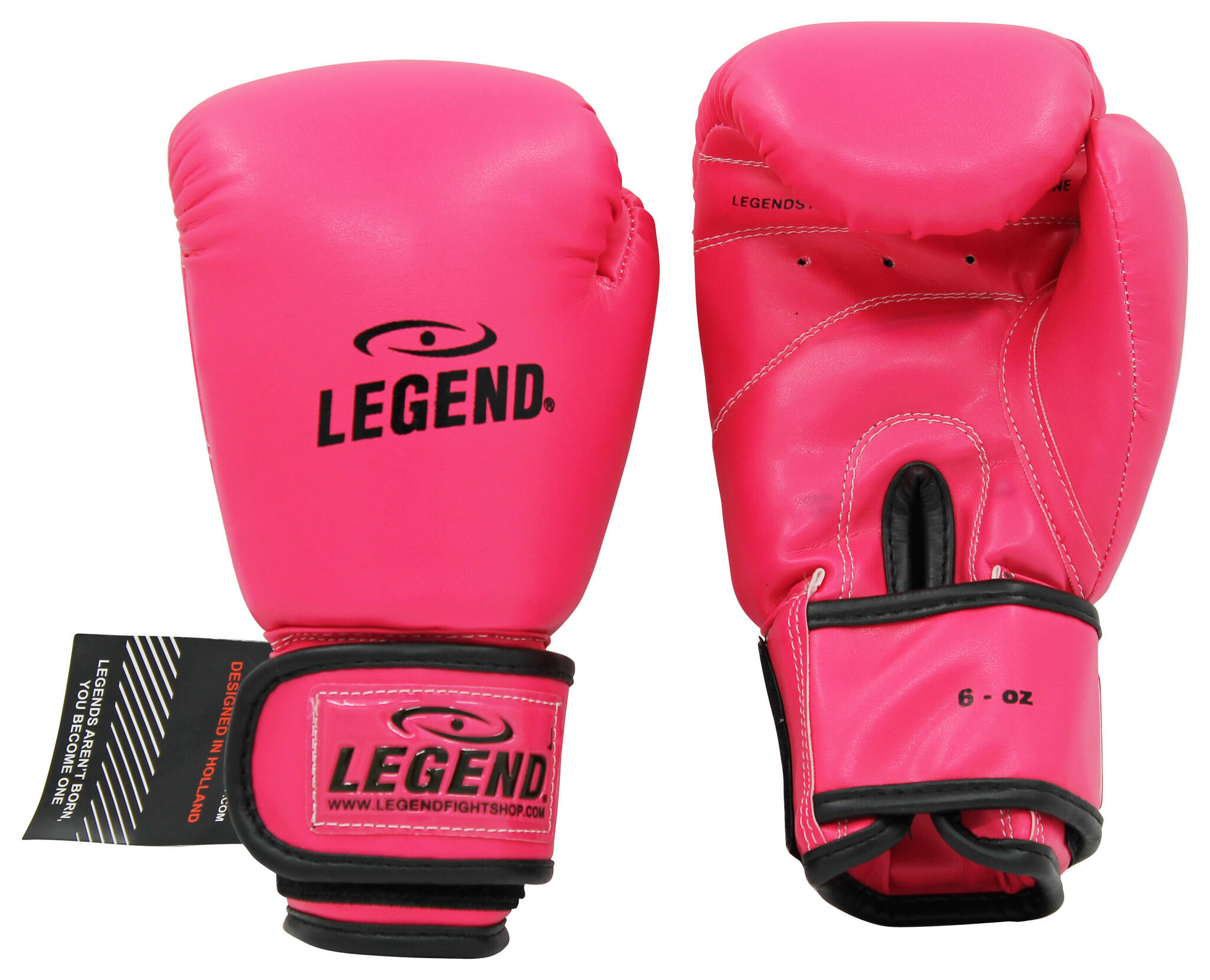 Gants de Boxe Enfant 4-8 ans Rose Fluo 4oz/6oz PU 1/6