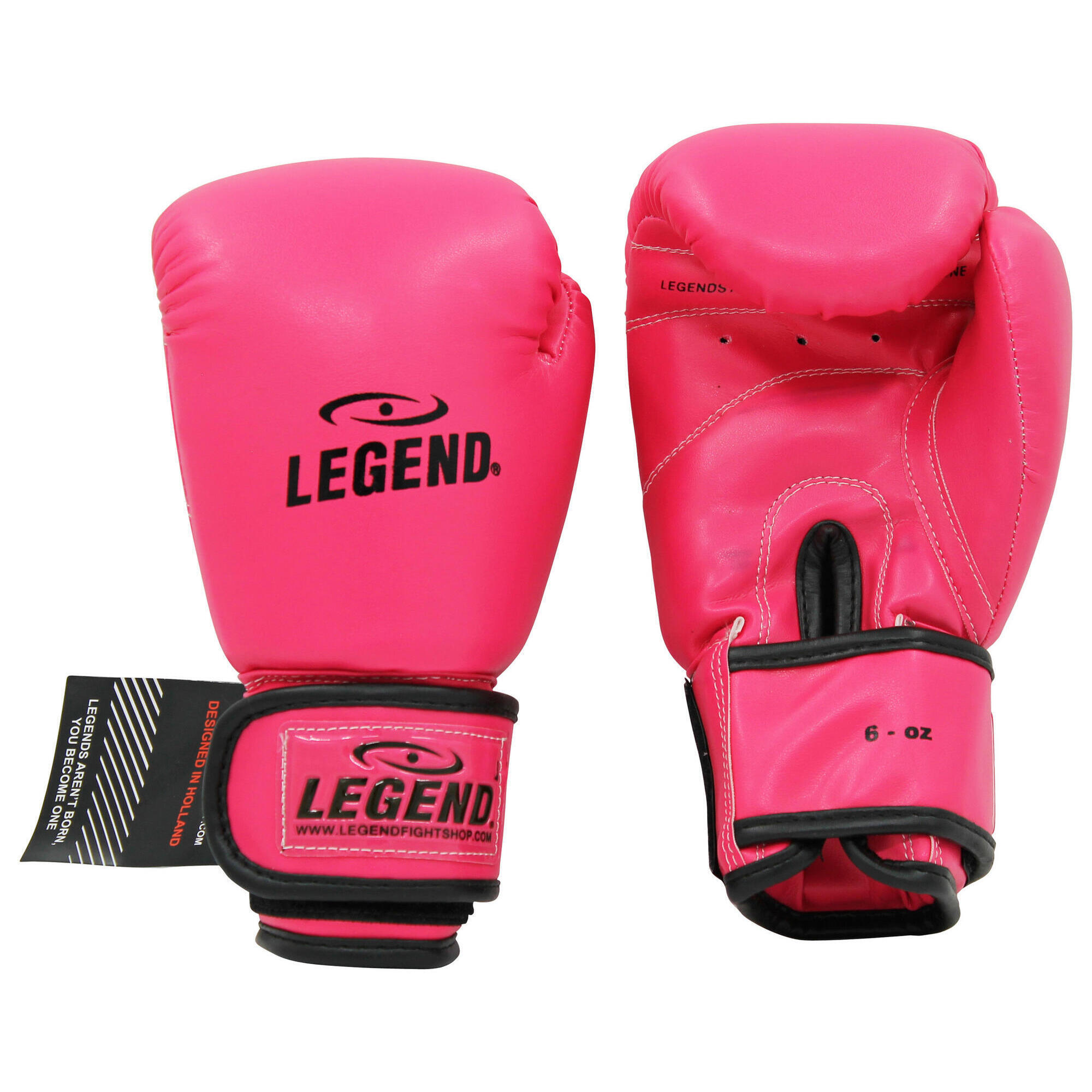 Legend Sports - Gants De Boxe Enfant 4-8 Ans Rose Fluo 4oz/6oz Pu - Gants De Boxe - Rose - 6 Oz - Decathlon