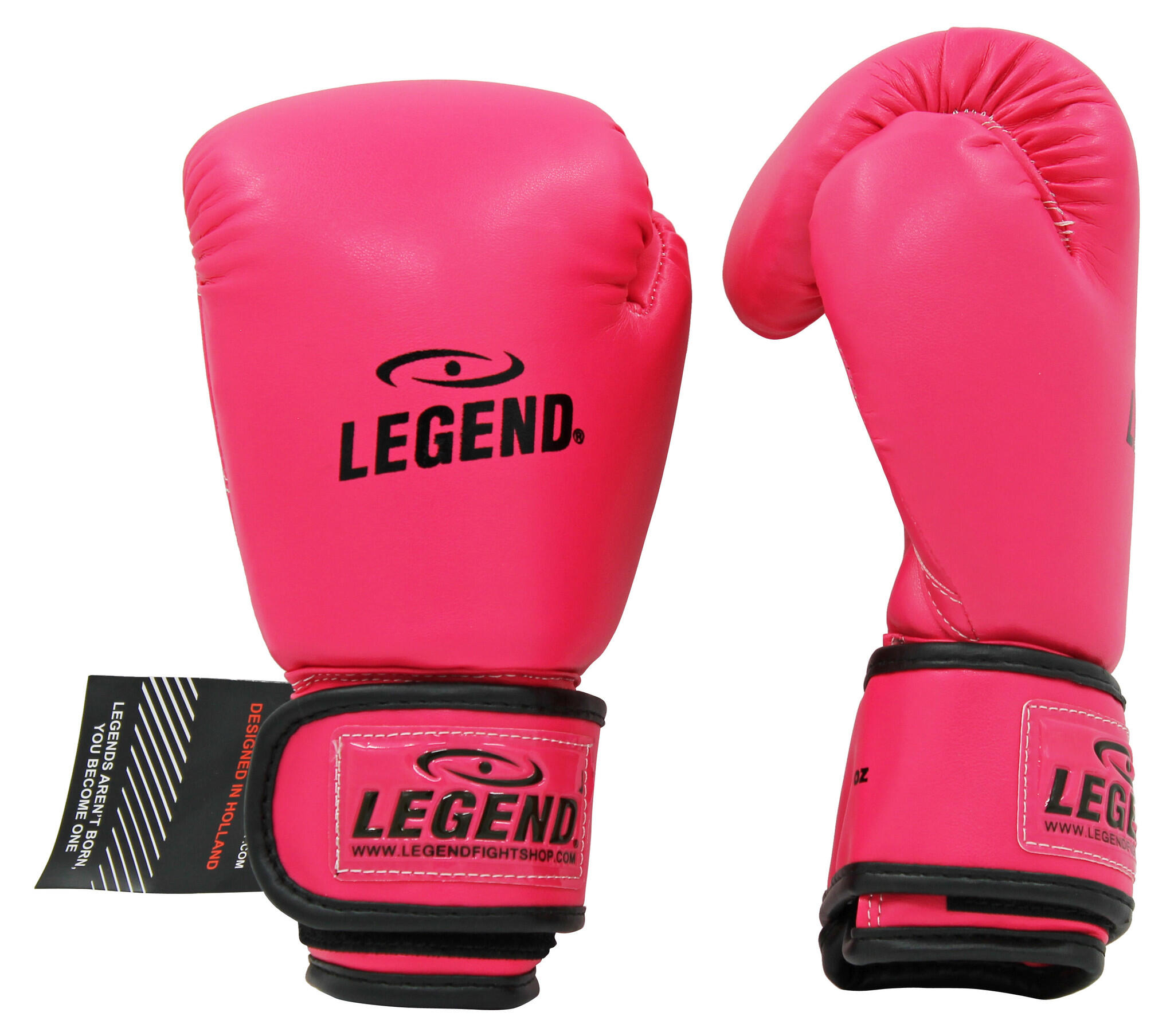 Gants de Boxe Enfant 4-8 ans Rose Fluo 4oz/6oz PU 5/6