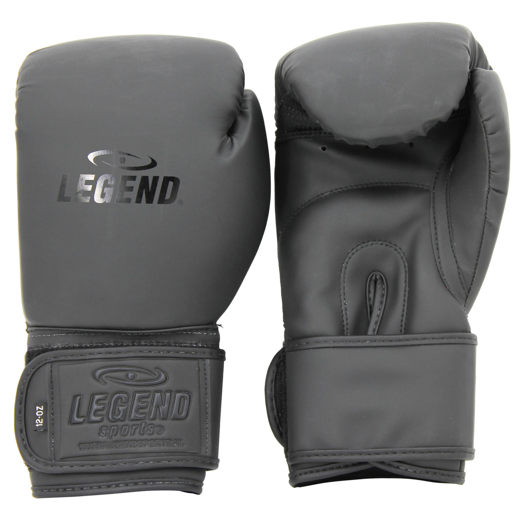 Legend Sports - Powerfit & Protect Gants De Boxe Homme/femme Pu Noir Mat - Gants De Boxe - Noir - 12 Oz - Decathlon