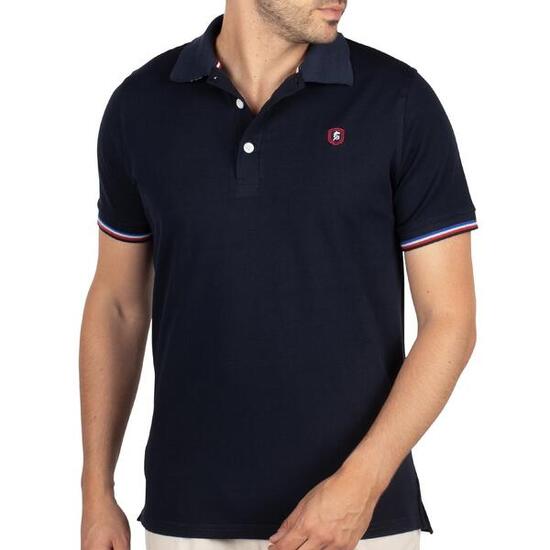Polo tricolore rugby homme