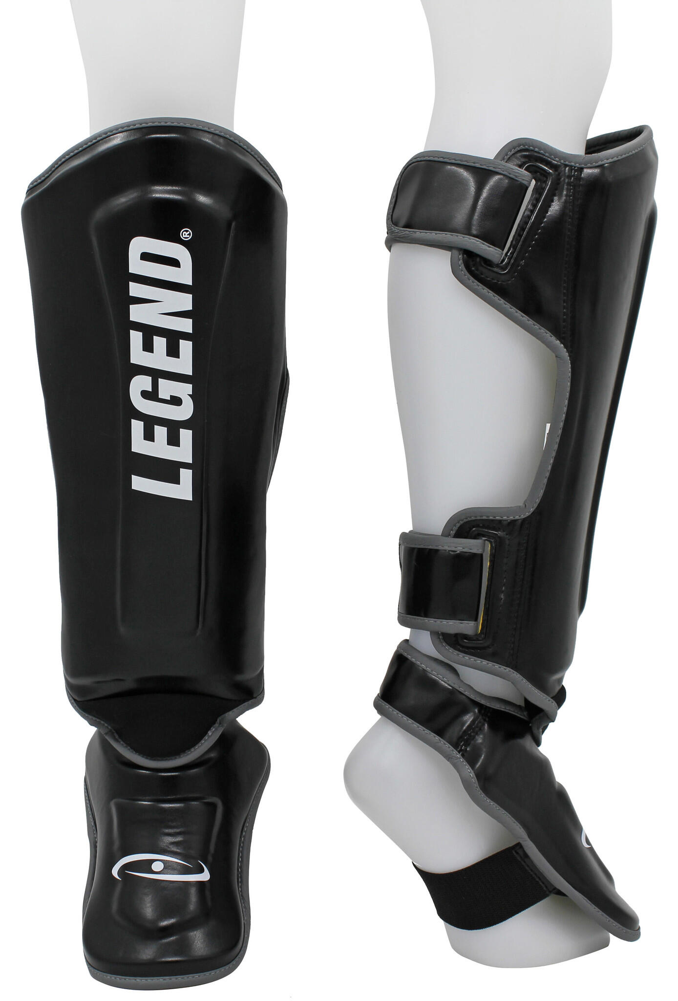 Kickboks Scheenbeschermers Protect Plus Heren/Dames Zwart-Wit PU - Verschillende 1/5