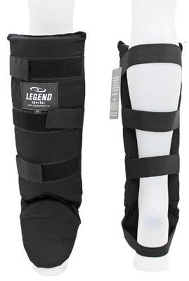 Legend fast scheenbeschermers kind/volwassene - zwart, katoen