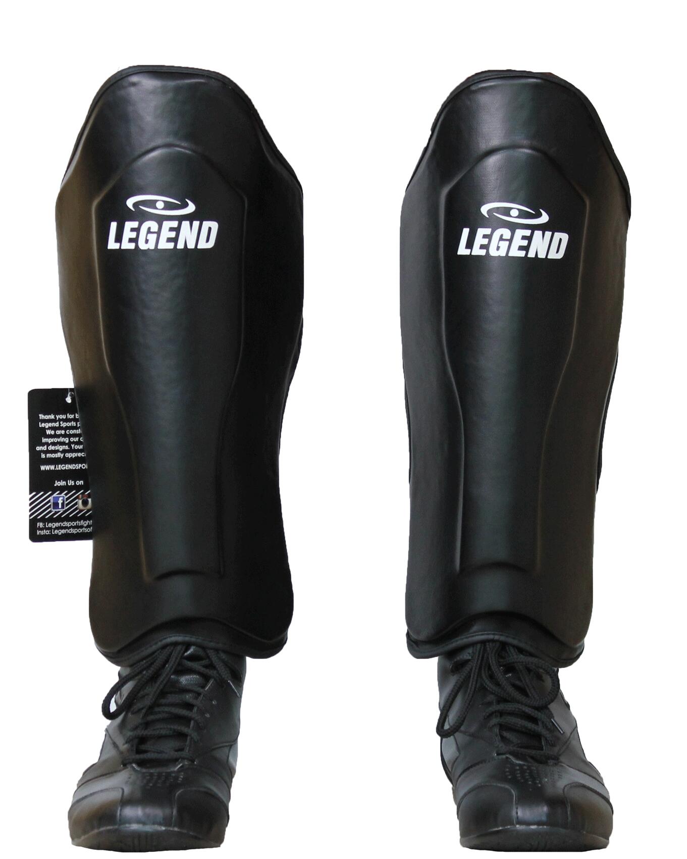 Krav Maga Scheenbeschermers Heren/Dames Zwart  PU 1/5