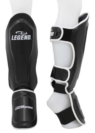 Kickboks Scheenbeschermers Legend Best Heren/Dames Zwart-Wit PU - Verschillende