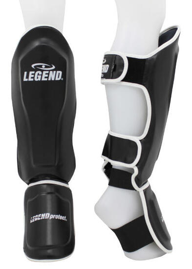 Kickboks Scheenbeschermers Legend Best Heren/Dames Zwart-Wit PU - Verschillende