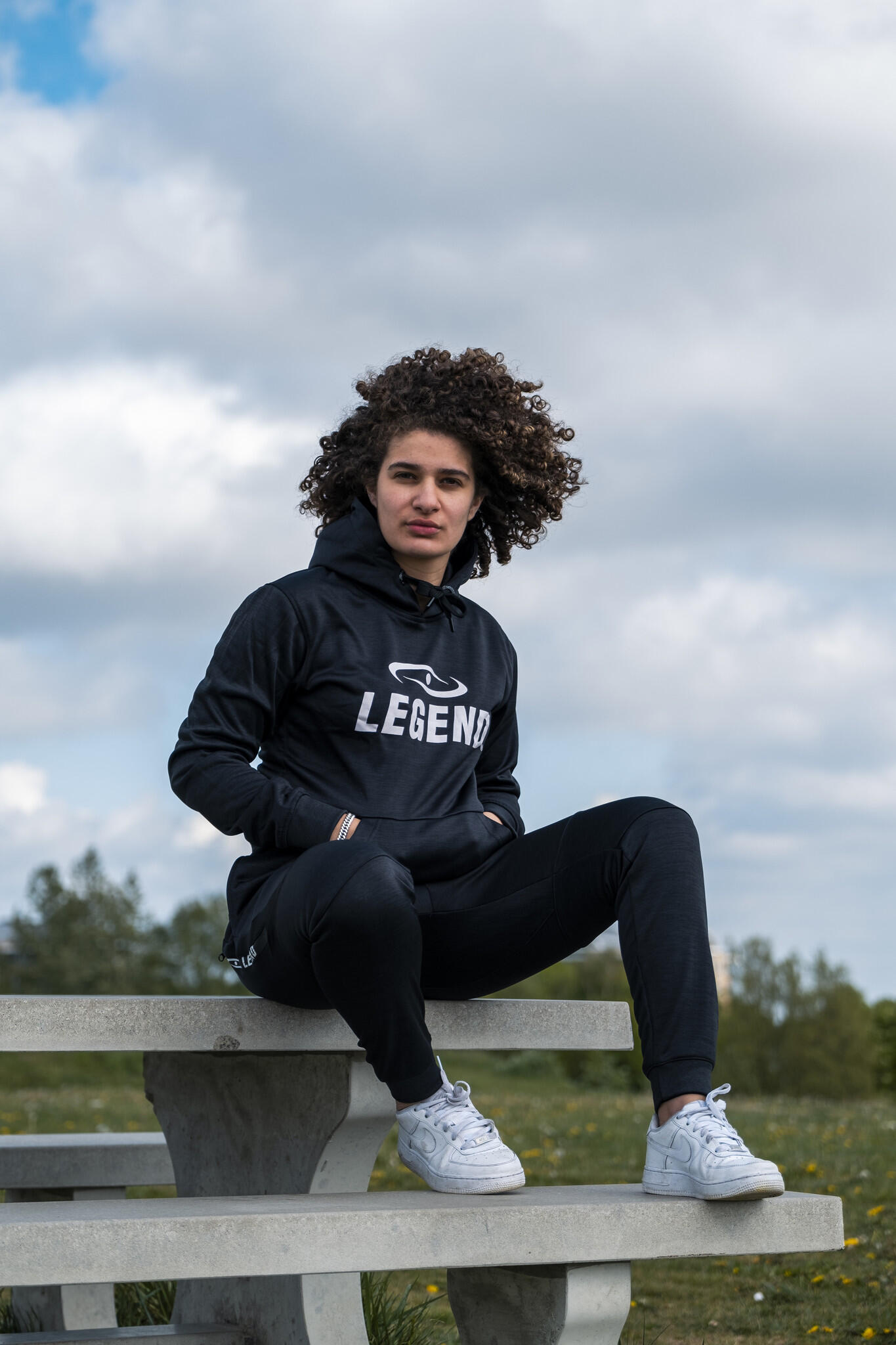 Legend Sports Joggingpak met Hoodie SlimFit, Zwart – Polyester 4/5