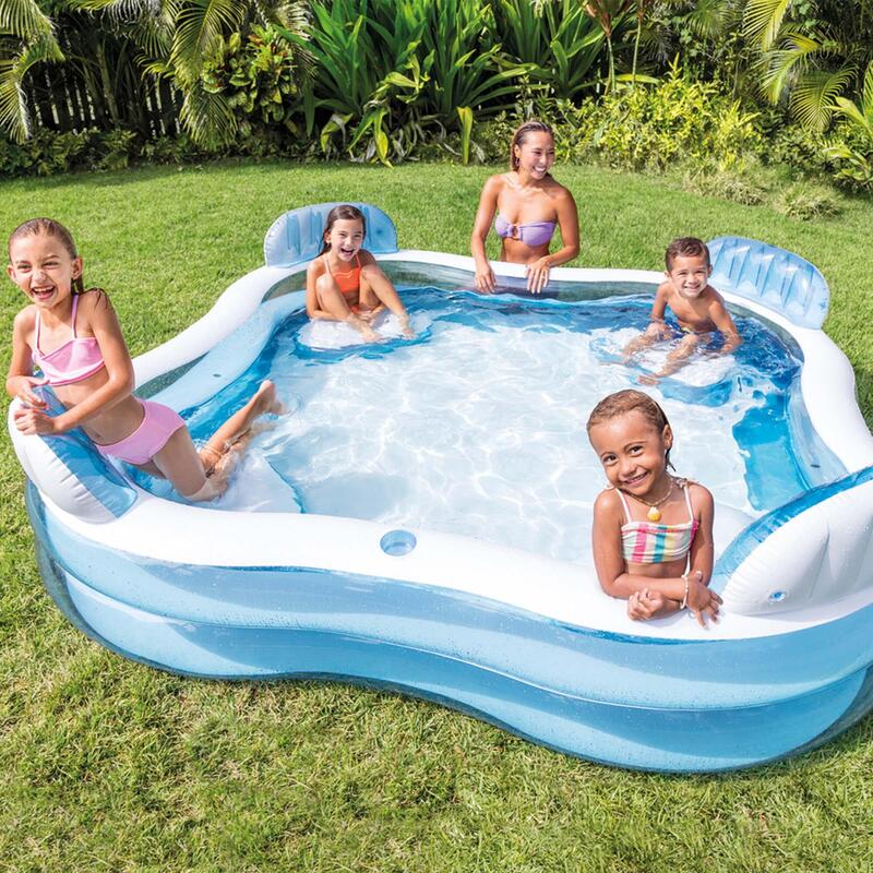 Piscina insuflável com assentos 229x229x66 cm - 990 l