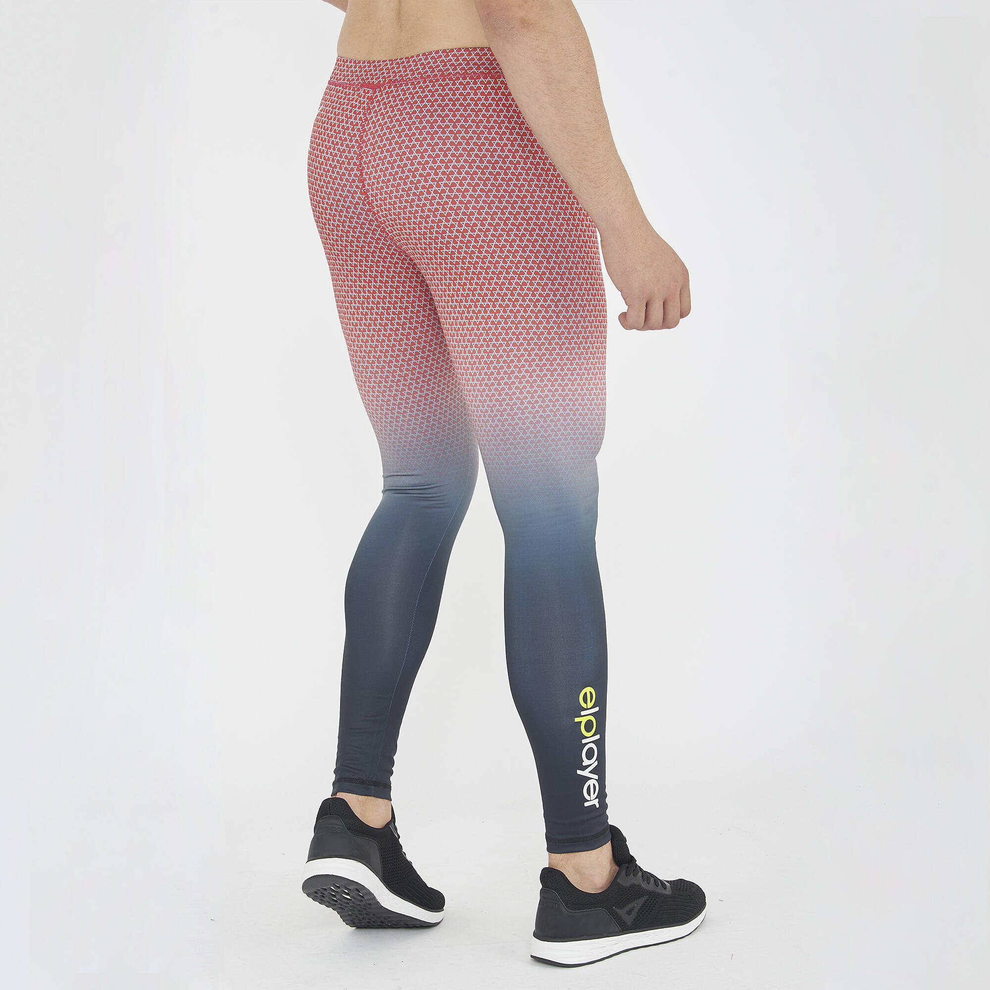 Training-Legging PIRAMID herren rot schwarz 2/6