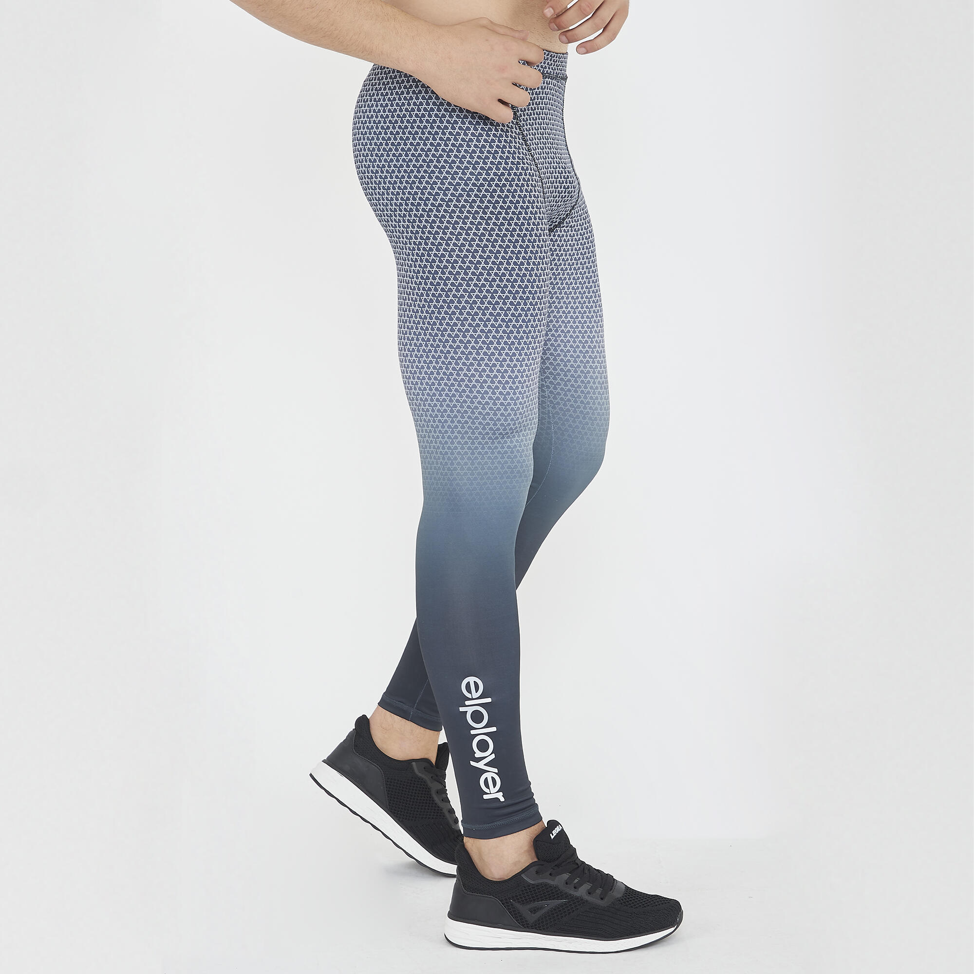 Legging zum Training PIRAMID Mann schwarz grau 3/6