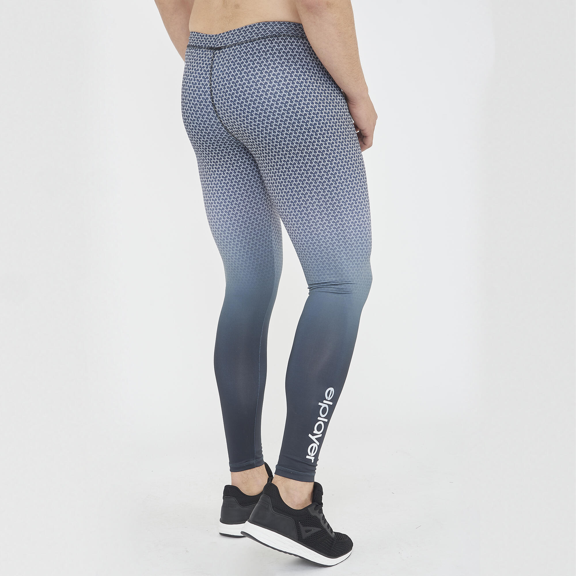 Legginsy treningowe PIRAMID męskie czarne szare