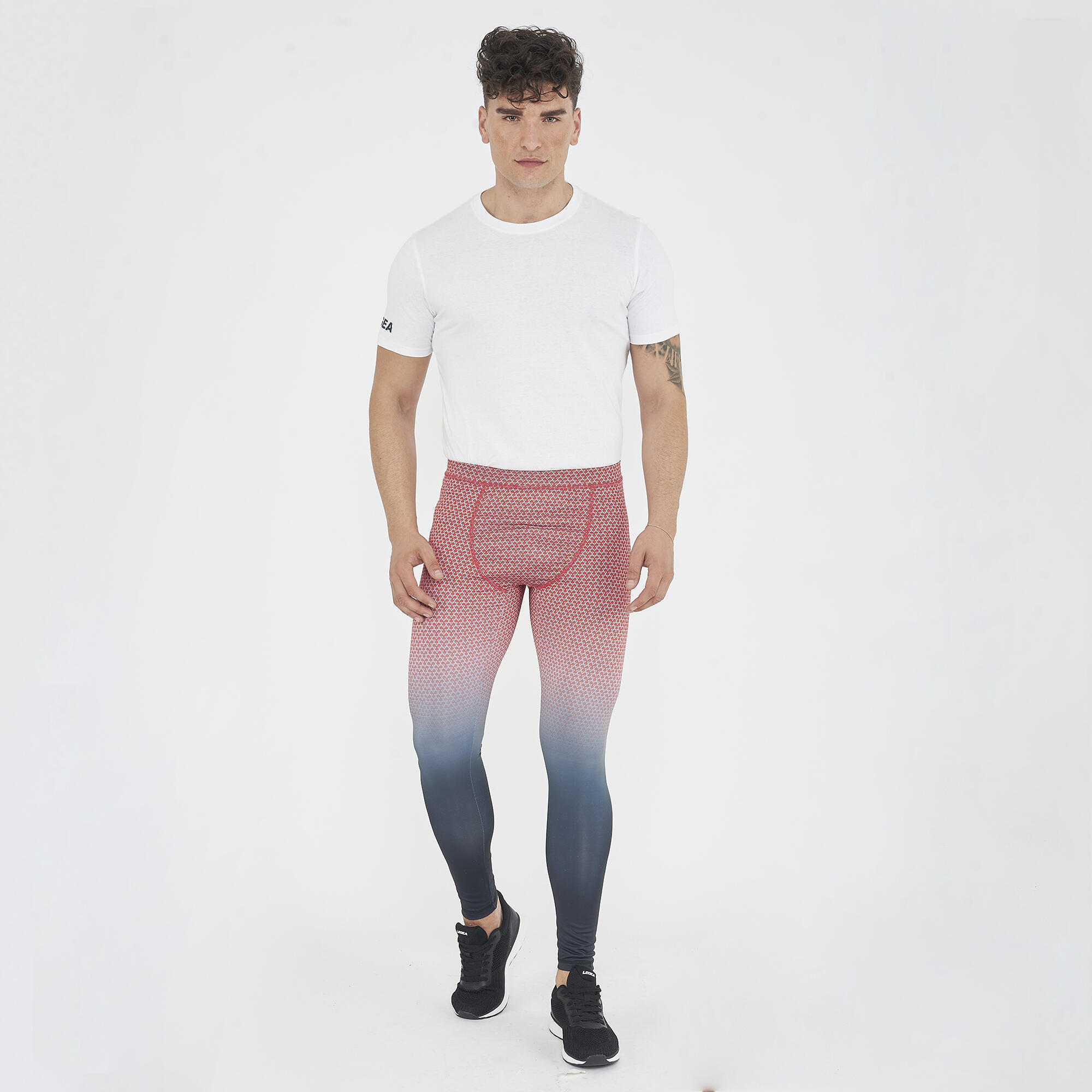 Training-Legging PIRAMID herren rot schwarz 6/6