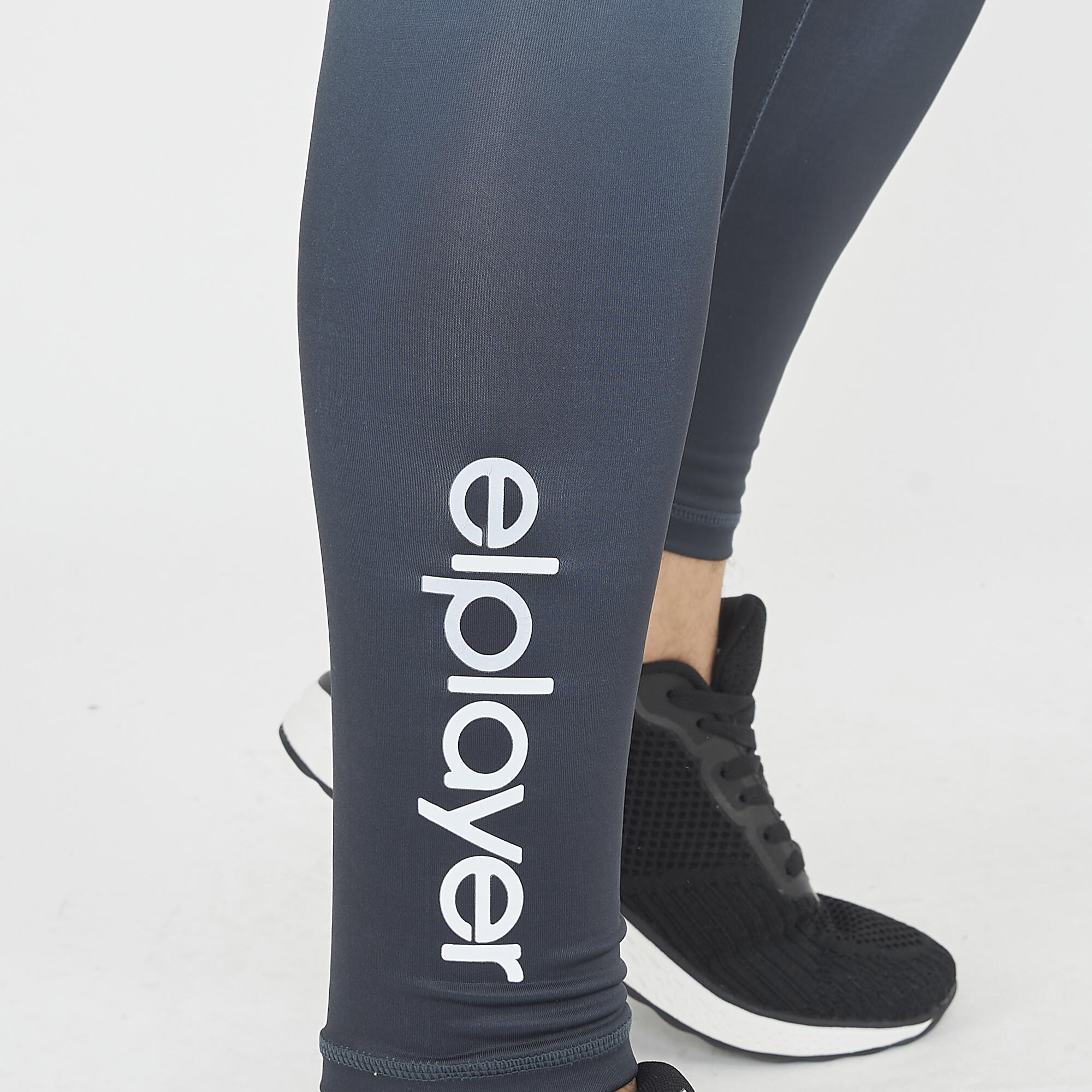 Legging zum Training PIRAMID Mann schwarz grau 5/6