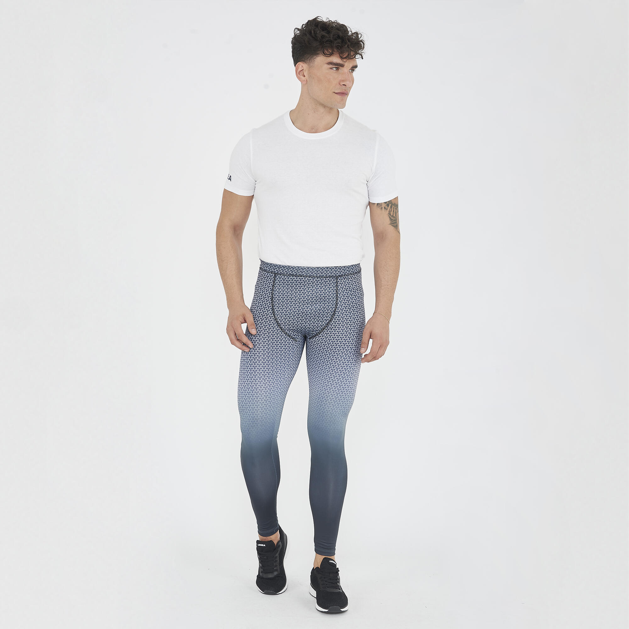 Legging zum Training PIRAMID Mann schwarz grau 6/6