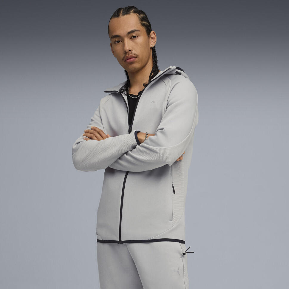Męska bluza Evostripe z kapturem PUMA Gray Echo