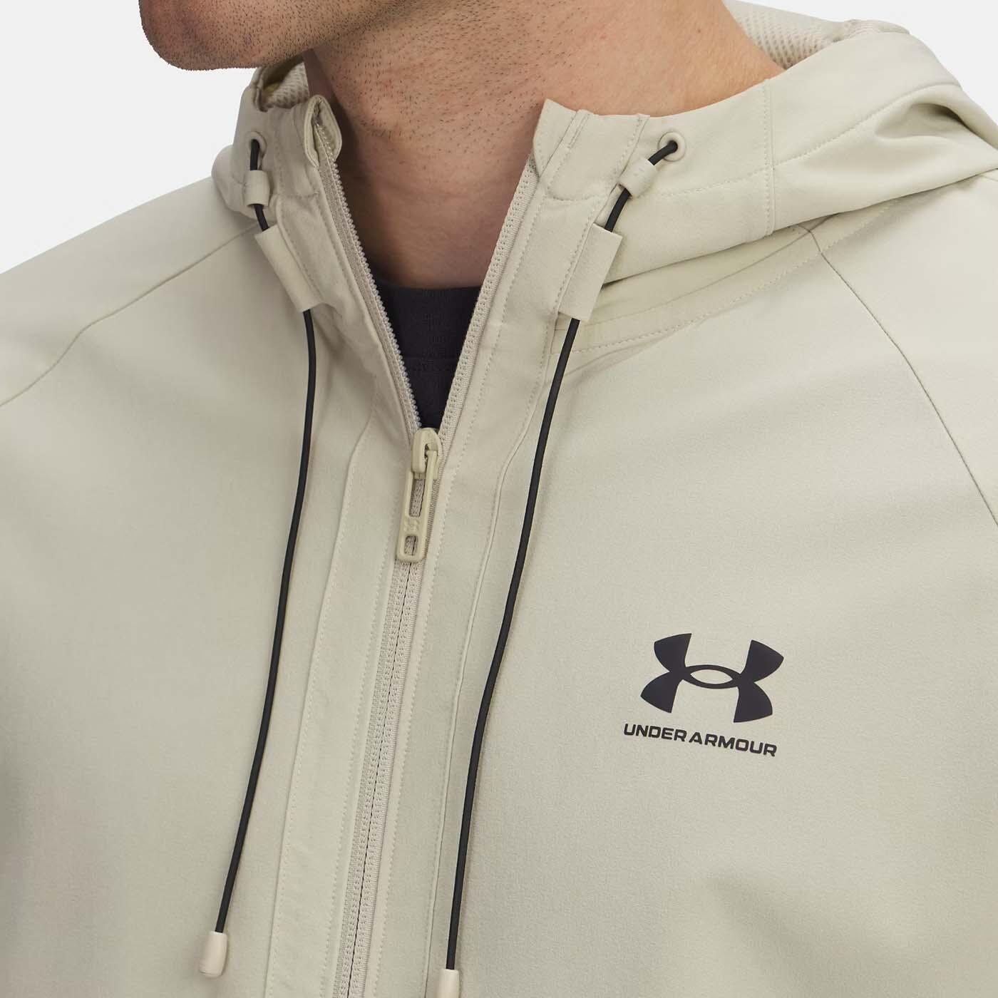 Chaqueta cortaviento UA Stretch Woven para hombre Under Armour Beige 3/3