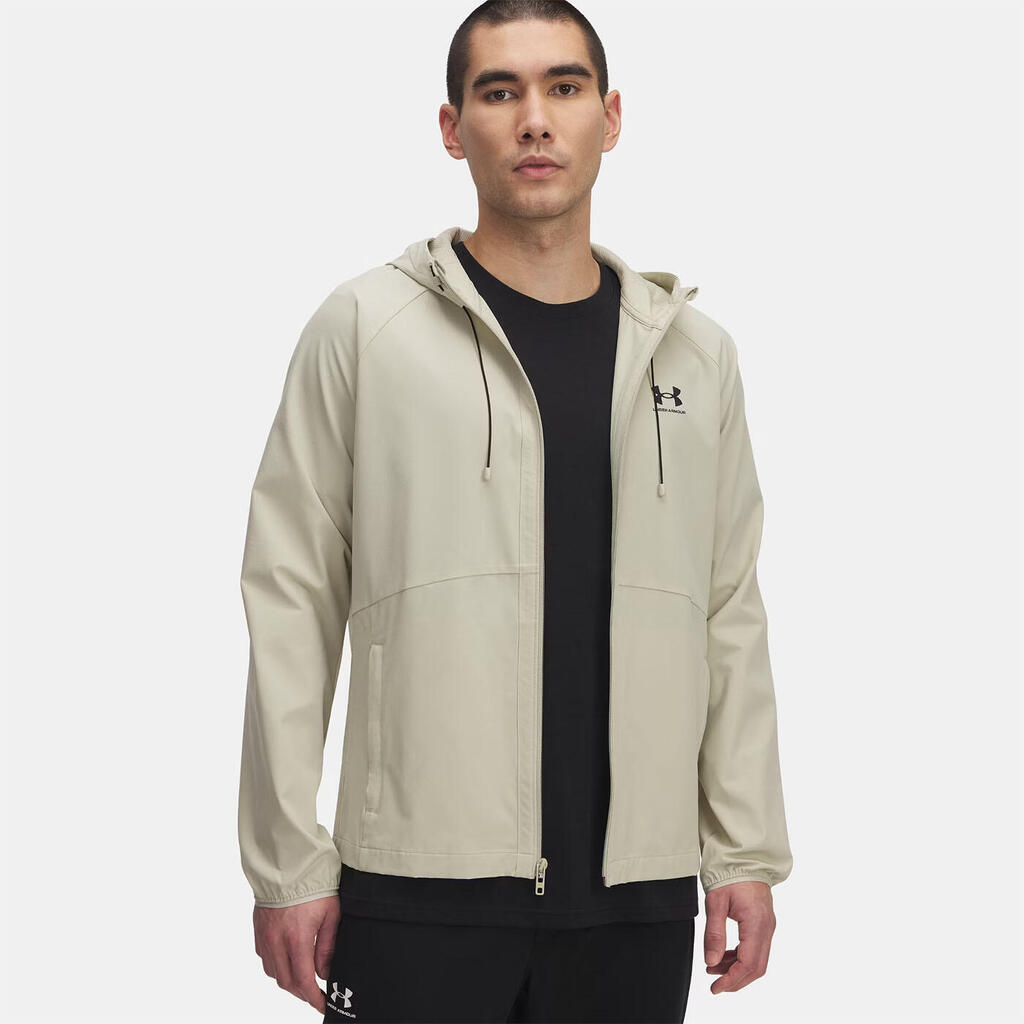Under Armour UA Stretch Woven Windbreaker Jacket for Men Beige