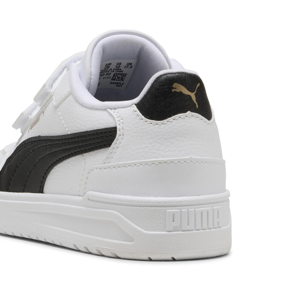 Dziecięce niskie sneakersy Shuffle Downtown PUMA White Black Gold